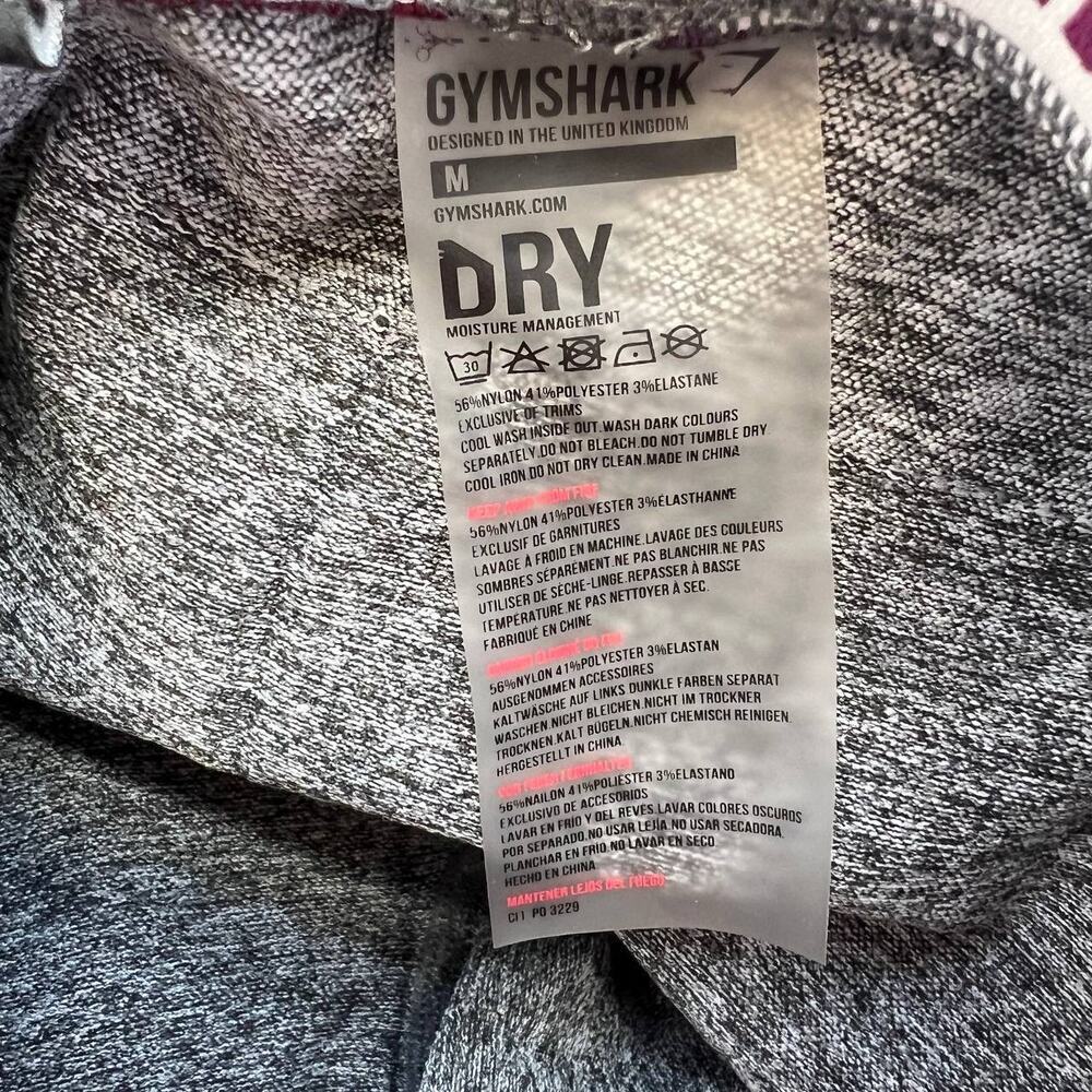 Gym Shark Leggings Women's Size Small Athleticwear Grey/Maroon Logo Low Rise - Picture 11 of 12